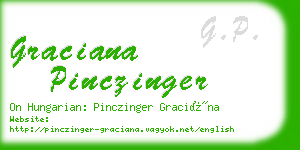 graciana pinczinger business card